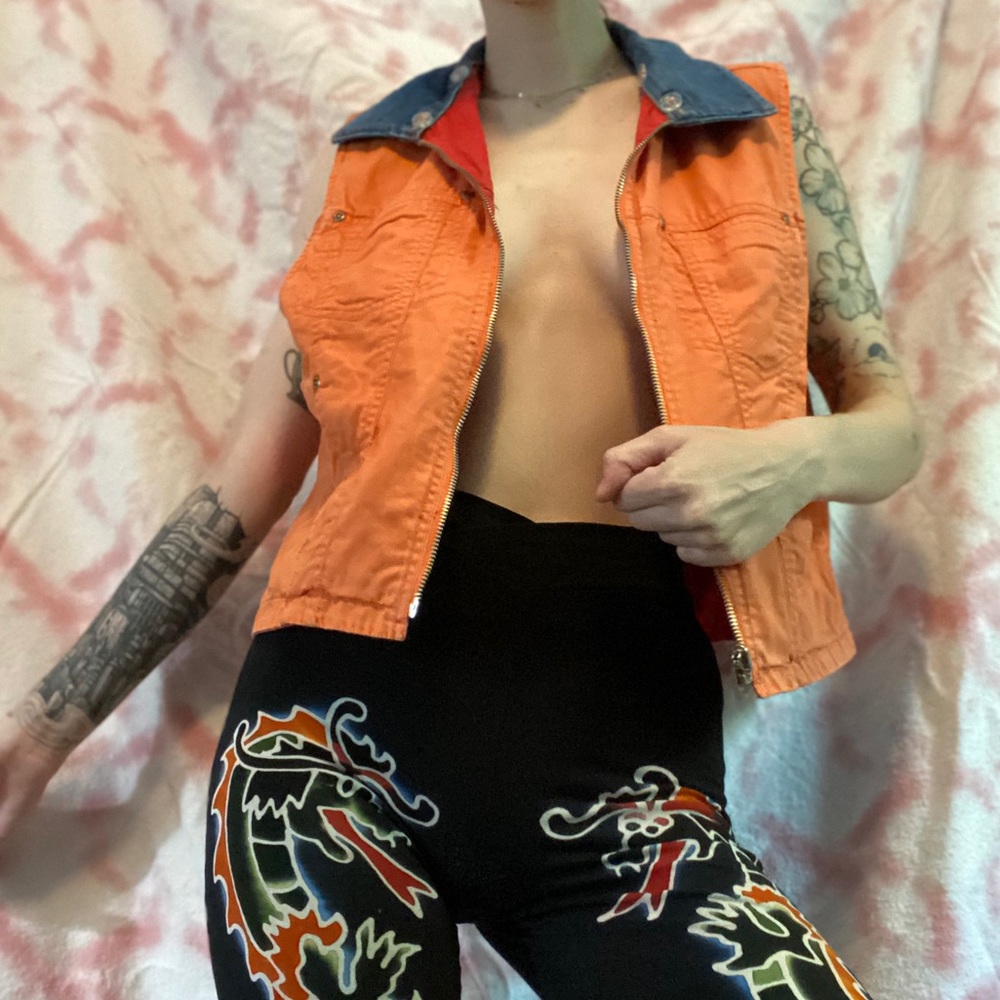 Reversible Multi-Colour Denim Vest - Picture 4 of 4